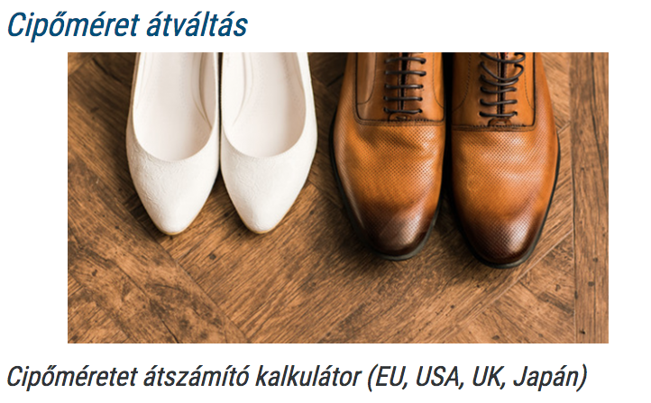 cipők méretezése angol uk magyar eu átváltó kalkulátor