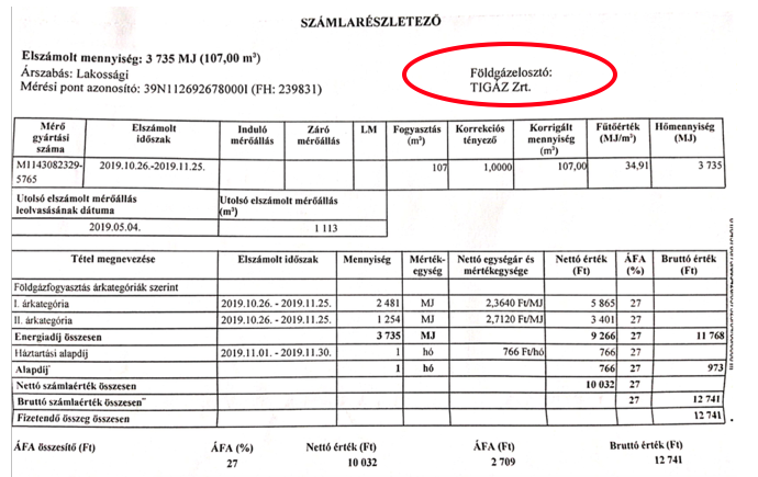 gázszámla mennyibe kerül a lakossági gáz ára