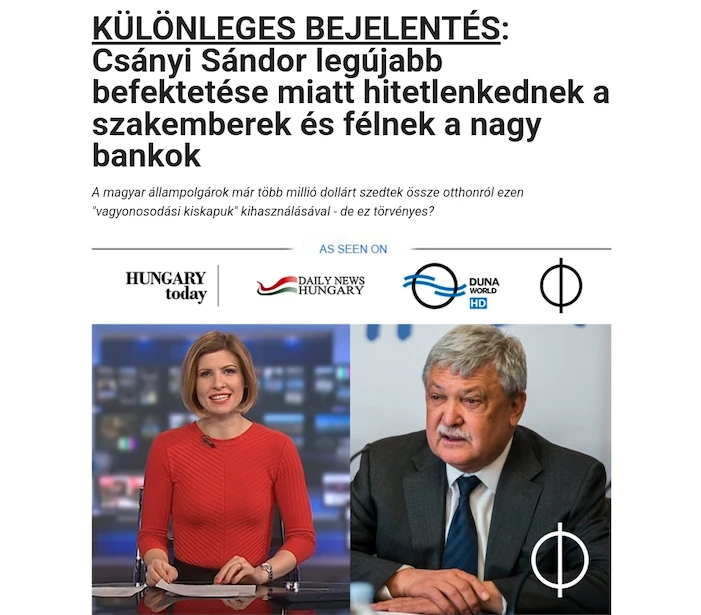 Csányi Sándor nevével hirdetnek hamis kriptót