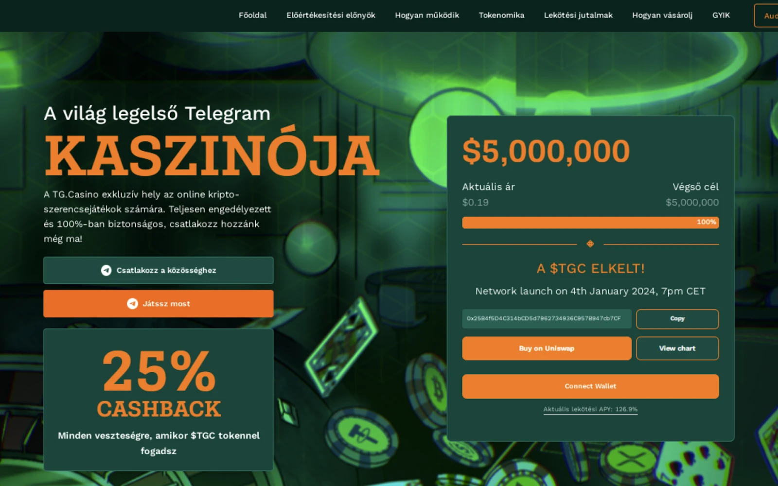 Elstartolt a tőzsdéken az egyik legjobb iGaming kriptó