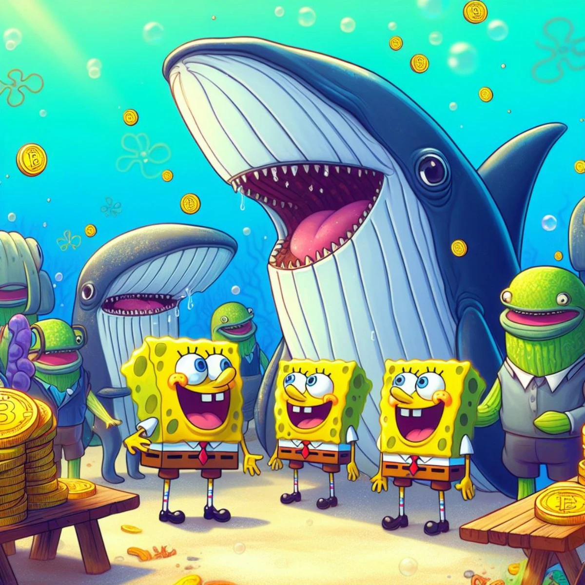 A kriptobálnák lelkesen gyűjtik a SPONGE-t – Ideje bevásárolni?