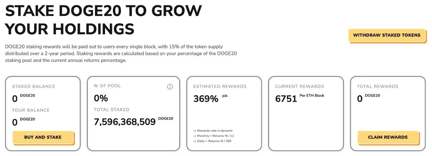 staking doge20