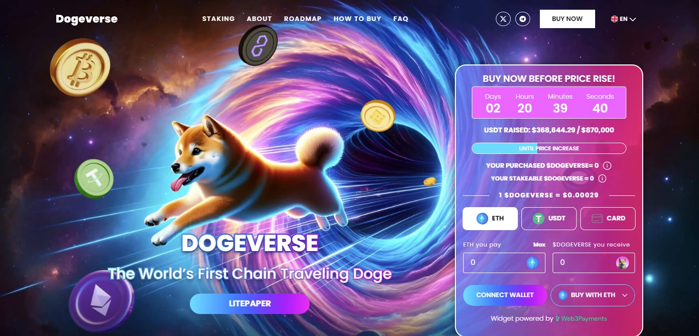 A több láncon futó Dogeverse előértékesítése szélsebesen rajtolt