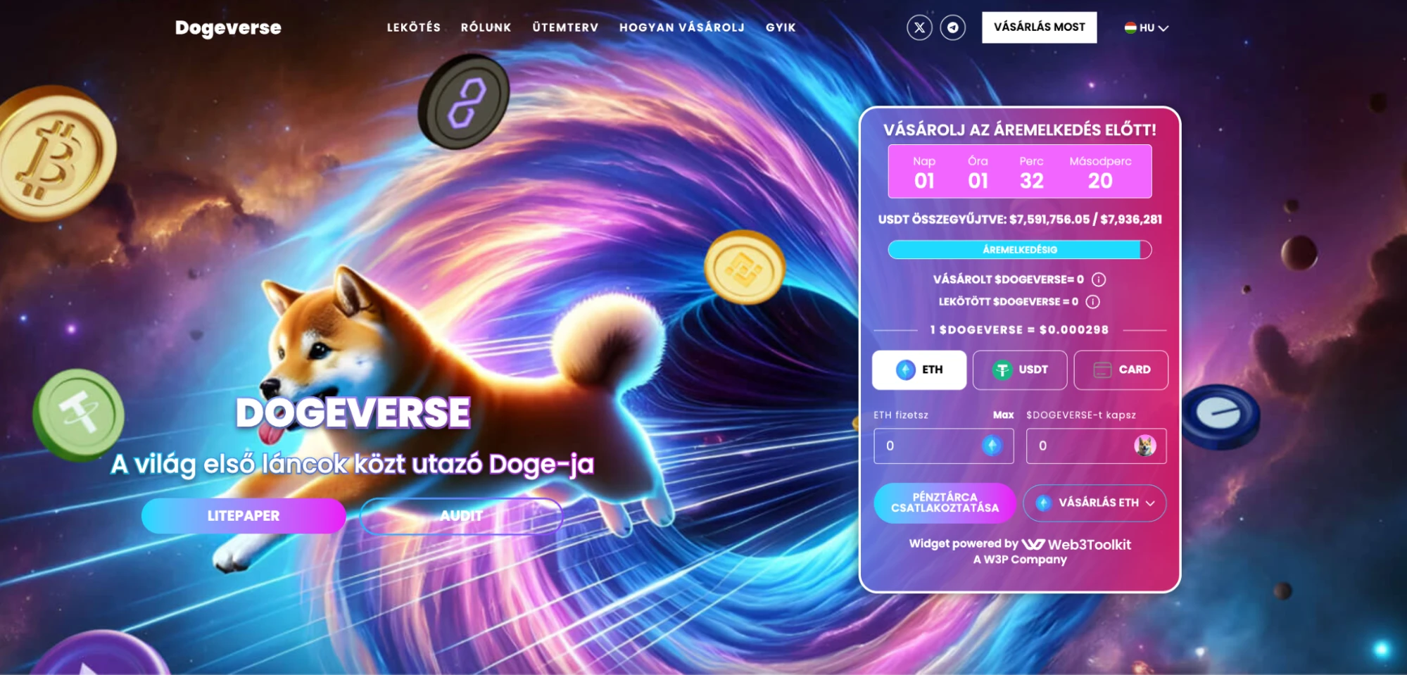 Lehetsz még kripto milliomos!? A Dogeverse és a 99Bitcoins lehet az új Pepe