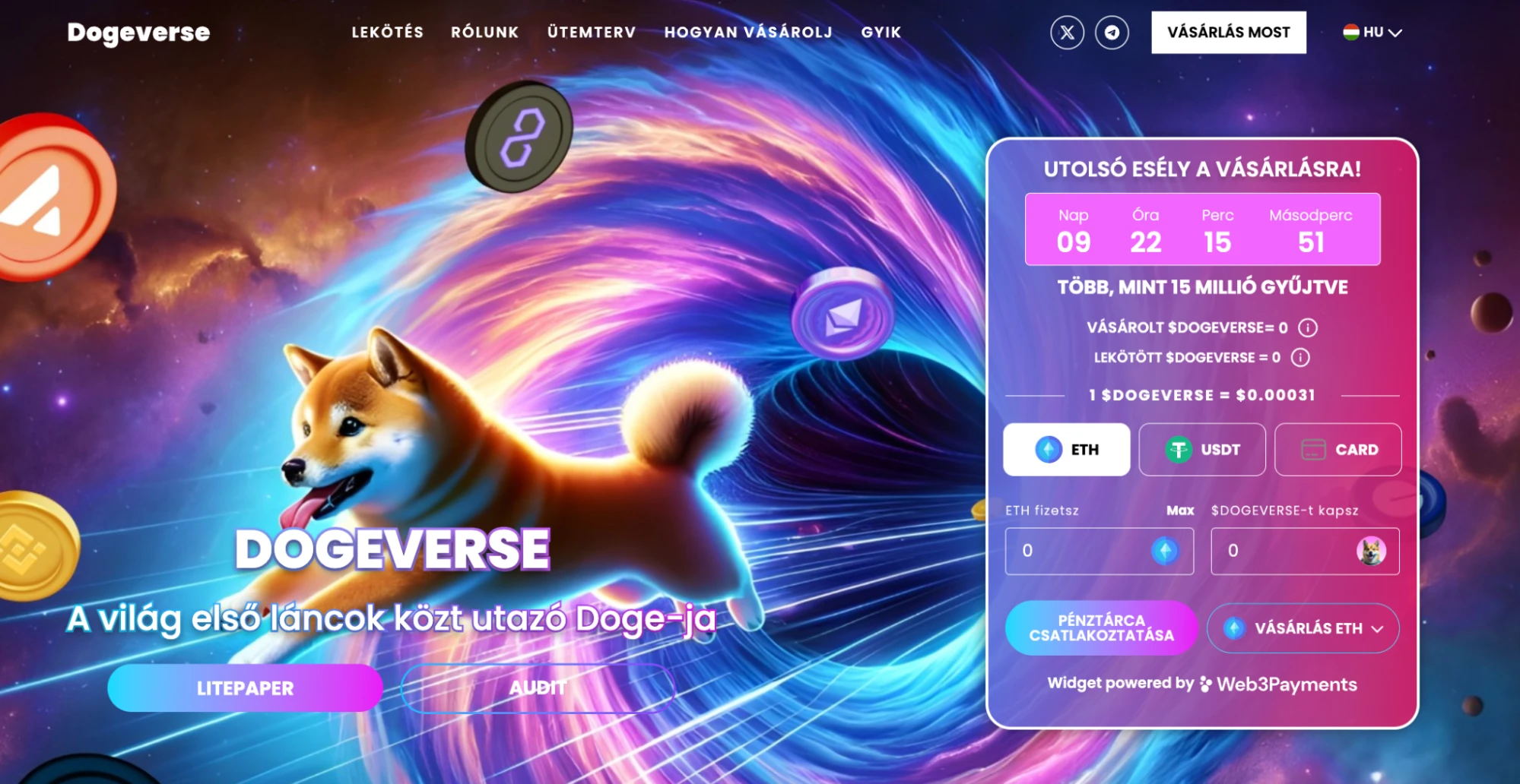Dogeverse kriptó token ico