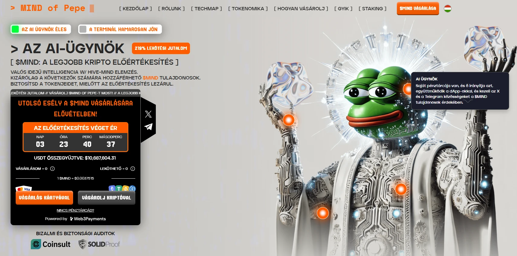 Mind of Pepe kriptovaluta előértékesítés - kripto hírek