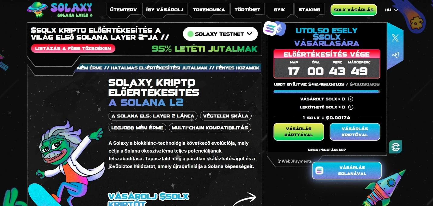 Solaxy kriptovaluta előértékesítés ICO