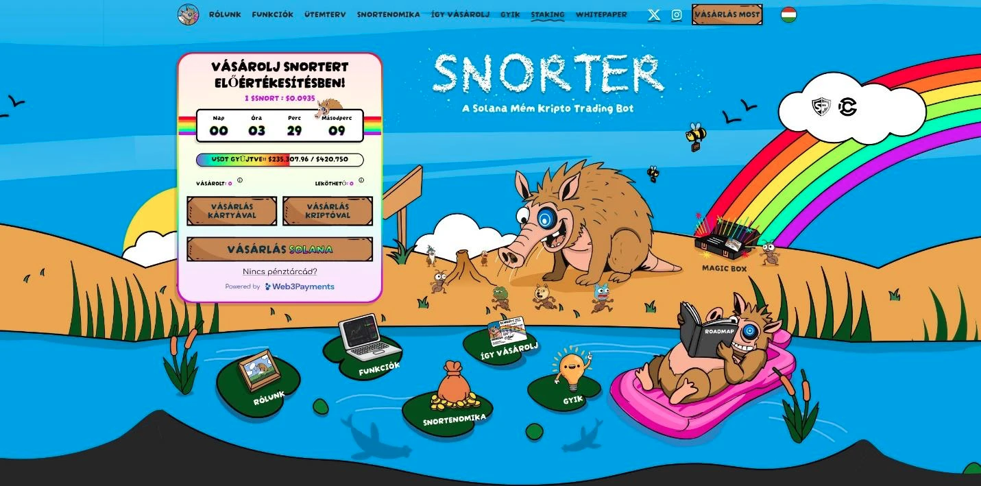 A Snorter célba vette a Solana mém érmék 12 milliárdos piacát
